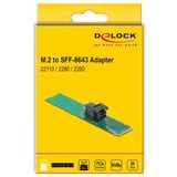 DeLOCK 63145 interface-kort/adapter Intern SFF-8643, Interface card M.2, SFF-8643, Grøn, Hængende boks