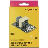 DeLOCK 63918 interface-kort/adapter Intern Mini-SAS M.2, Mini-SAS, Sort, Taiwan, 32 Gbit/sek., -10 - 85 °C