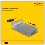 DeLOCK 64086 interface-kort/adapter Intern SATA, Konverter Sort, USB Type-A, SATA, Transparent, 6 Gbit/sek., Windows 10, Windows 7, Windows 8.1, ChromeOS