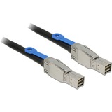 DeLOCK 83394 Serial Attached SCSI (SAS)-kabel 1 m Sort, Sølv 1 m, Mini SAS HD x 4 SFF 8644, Mini SAS HD x 4 SFF 8644, Hanstik/Hanstik, Sort, Sølv