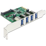 DeLOCK 89360 interface-kort/adapter Intern USB 3.2 Gen 1 (3.1 Gen 1), Interface card PCIe, USB 3.2 Gen 1 (3.1 Gen 1), Windows 7 Home Basic, Windows 7 Home Basic x64, Windows 7 Home Premium, Windows 7 Home Premium...