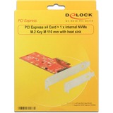 DeLOCK 89577 interface-kort/adapter Intern M.2, Controller PCIe, M.2, PCIe 3.0, Sort, Rød, Sølv, 39 Gbit/sek., Windows 10 Education, Windows 10 Education x64, Windows 10 Enterprise, Windows 10 Enterprise x64,...