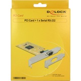 DeLOCK 89592 interface-kort/adapter Intern RS-232 PCI, RS-232, PCI 3.0, RS-232, Sølv, PC