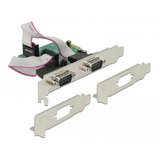 DeLOCK 89641 interface-kort/adapter Intern Seriel, Interface card PCIe, Seriel, Lavprofil, PCIe 2.0, RS-232, Grøn