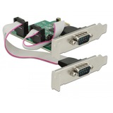 DeLOCK 89641 interface-kort/adapter Intern Seriel, Interface card PCIe, Seriel, Lavprofil, PCIe 2.0, RS-232, Grøn