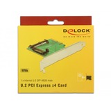 DeLOCK 89673 interface-kort/adapter Intern PCI, SATA, U.2, Controller U.2, PCI, SATA, U.2, PCI 3.0, SATA, Grøn, Windows 10, Windows 7, Windows 8.1