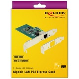 DeLOCK 89942 netværkskort Intern Ethernet 1000 Mbit/s Intern, Ledningsført, PCI Express, Ethernet, 1000 Mbit/s