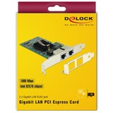 DeLOCK 89944 netværkskort Intern Ethernet 1000 Mbit/s Intern, Ledningsført, PCI Express, Ethernet, 1000 Mbit/s