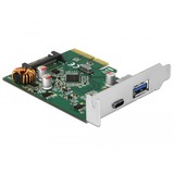 DeLOCK 90299 interface-kort/adapter Intern USB 3.2 Gen 1 (3.1 Gen 1), USB-controlleren PCIe, USB 3.2 Gen 1 (3.1 Gen 1), PCIe 3.0, Kina, Asmedia ASM3142, 10 Gbit/sek.