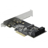 DeLOCK 90396 interface-kort/adapter Intern M.2, SATA PCIe, M.2, SATA, Sort, Grøn, Grå, 6 Gbit/sek., SATA