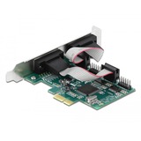 DeLOCK 90410 interface-kort/adapter Intern RS-232, Interface card PCIe, RS-232, Lavprofil, PCIe 1.1, RS-232, Grøn