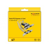 DeLOCK 90410 interface-kort/adapter Intern RS-232, Interface card PCIe, RS-232, Lavprofil, PCIe 1.1, RS-232, Grøn