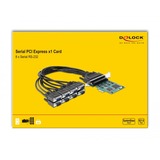 DeLOCK 90411 interface-kort/adapter Intern RS-232, Interface card PCIe, RS-232, PCIe 1.1, RS-232, Grøn, 0,45 m