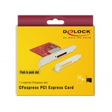 DeLOCK 91748 kortlæser PCI Express Intern Metallic, Rød, Adapter Kompakt flash (CF), Metallic, Rød, PCI Express, Windows 10, Windows 10 Pro x64, Windows 7, Windows 7 x64, Windows 8.1, Windows 8.1 x64, 1 stk, Kasse