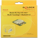 DeLOCK 95254 netværkskort WLAN / Bluetooth 433,3 Mbit/s Trådløs, M.2, WLAN / Bluetooth, Wi-Fi 5 (802.11ac), 433,3 Mbit/s, Grøn, Sølv