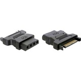 DeLOCK Adapter Power - IDE drive > 4 Pin SATA 15 p IDE 4p Sort Sort, SATA 15 p, IDE 4p, Sort