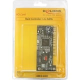 DeLOCK Controller SATA, 4 port w/ Raid 4 port w/ Raid, 32-Bit PCI 2.2, Lite detail