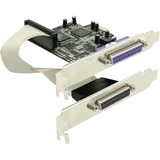 DeLOCK PCI Express card 2 x parallel interface-kort/adapter, Interface card Sort, PCIe, Ledningsført, Windows 2000/XP, 2003, Vista