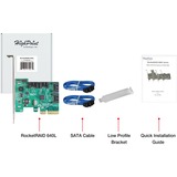 HighPoint RocketRAID 640L interface-kort/adapter Intern SATA, Serial ATA controller PCIe, SATA, PC, 6 Gbit/sek., 0, 1, 5, 10, 50, JBOD, 5 - 55 °C, Detail