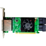 HighPoint SSD7184 RAID controller PCI Express x8 8 Gbit/sek., RAID-kort PCI Express 3.0, SATA, PCI Express x8, 0, 1, 1+0, 8 Gbit/sek., Low Profile MD2 Card, CLI, API package