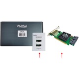 HighPoint SSD7184 RAID controller PCI Express x8 8 Gbit/sek., RAID-kort PCI Express 3.0, SATA, PCI Express x8, 0, 1, 1+0, 8 Gbit/sek., Low Profile MD2 Card, CLI, API package