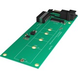 ICY BOX IB-M2B02 interface-kort/adapter Intern M.2, Serial ATA controller Grøn, U.2, M.2, Grøn, 32 Gbit/sek., 55 mm, 145 mm