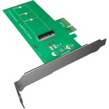 ICY BOX IB-PCI208 interface-kort/adapter Intern M.2, Konverter PCIe, M.2, PCIe 3.0, Grøn, Kina, 32 Gbit/sek.