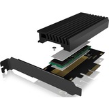 ICY BOX IB-PCI214M2-HSL interface-kort/adapter Intern M.2 Sort, PCIe, M.2, PCIe 3.0, Sort, Passiv, Kina