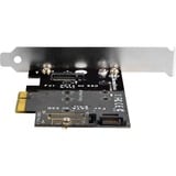 SilverStone ECM20 interface-kort/adapter Intern PCIe, SATA, Serial ATA controller M.2, PCIe, SATA, Sort