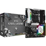 ASRock B450 STEEL LEGEND AMD B450 Stik AM4 micro ATX, Bundkort AMD, Stik AM4, AMD A, Stik AM4, DDR4-SDRAM, 128 GB