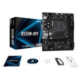 ASRock B550M-HDV AMD B550 Stik AM4 micro ATX, Bundkort AMD, Stik AM4, 3rd Generation AMD Ryzen™ 3, 3rd Generation AMD Ryzen 5, 3rd Generation AMD Ryzen™ 7, 3rd..., DDR4-SDRAM, 64 GB, DIMM