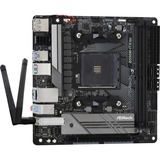 ASRock B550M-ITX/ac AMD B550 Stik AM4 mini ITX, Bundkort Sort/grå, AMD, Stik AM4, 3rd Generation AMD Ryzen™ 3, 3rd Generation AMD Ryzen 5, 3rd Generation AMD Ryzen™ 7, 3rd..., DDR4-SDRAM, 64 GB, DIMM