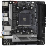 ASRock B550M-ITX/ac AMD B550 Stik AM4 mini ITX, Bundkort Sort/grå, AMD, Stik AM4, 3rd Generation AMD Ryzen™ 3, 3rd Generation AMD Ryzen 5, 3rd Generation AMD Ryzen™ 7, 3rd..., DDR4-SDRAM, 64 GB, DIMM