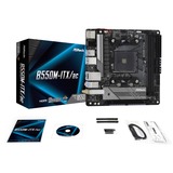 ASRock B550M-ITX/ac AMD B550 Stik AM4 mini ITX, Bundkort Sort/grå, AMD, Stik AM4, 3rd Generation AMD Ryzen™ 3, 3rd Generation AMD Ryzen 5, 3rd Generation AMD Ryzen™ 7, 3rd..., DDR4-SDRAM, 64 GB, DIMM