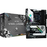 ASRock X570 Steel Legend AMD X570 Stik AM4 ATX, Bundkort Sort/metal, AMD, Stik AM4, 2nd Generation AMD Ryzen™ 3, 3rd Generation AMD Ryzen™ 3, 2nd Generation AMD Ryzen™ 5, 3rd..., DDR4-SDRAM, 128 GB, DIMM