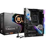 ASRock X570 Taichi AMD X570 Stik AM4 ATX, Bundkort Sort, AMD, Stik AM4, 2nd Generation AMD Ryzen™ 3, 3rd Generation AMD Ryzen™ 3, 2nd Generation AMD Ryzen™ 5, 3rd..., DDR4-SDRAM, 128 GB, DIMM