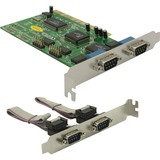 DeLOCK PCI Card 4x Serial interface-kort/adapter, Interface card PCI, 1 Mbit/s, Ledningsført, 98SE/ME/2000/NT4.0/XP/Vista, Linux, DOS, Lite detail