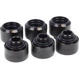 Alphacool 8748643 Computerkølesystemer, dele og tilbehør, Skrue sæt Sort, Sort, Messing, Hanstik/Hunstik, 1/4", 16 mm, 2,1 cm