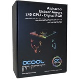 Alphacool Eisbaer Aurora 240 Processor Alt-i-en væskekøler 12 cm Sort 1 stk, Vandkøling Sort, Alt-i-en væskekøler, 12 cm, 10,49 m³/t, Sort