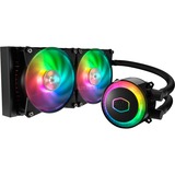 Cooler Master MASTERLIQUID ML240R RGB Processor Alt-i-en væskekøler Sort, Vandkøling Sort, Alt-i-en væskekøler, 66,7 kubikfod/min., Sort