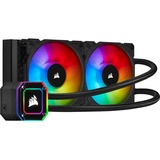 Corsair ICue H100i Elite Processor Alt-i-en væskekøler 12 cm Sort, Vandkøling Sort, Alt-i-en væskekøler, 12 cm, 75 kubikfod/min., Sort