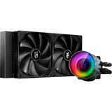 DeepCool Castle 280EX Processor Alt-i-en væskekøler 14 cm Sort 1 stk, Vandkøling Sort, Alt-i-en væskekøler, 14 cm, 400 rpm, 1600 rpm, 39,8 dB, 97,03 kubikfod/min.