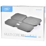 DeepCool Multi Core X6 køling til notebook 39,6 cm (15.6") 1300 rpm Sort, Notebook køler Sort, 39,6 cm (15.6"), 4 stk, 14 cm, 1,5 cm, 10 cm, 1,5 cm