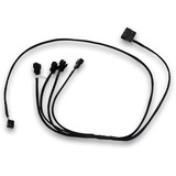 EKWB 3831109867808 intern strømkabel 0,8 m, Y-kabel Sort, 0,8 m, 4 x 4-pin PWM, 4-pin PWM + Molex (4-pin), Hanstik, Hunstik, Lige