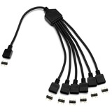 EKWB EK-D-RGB 6-Way Splitter Cable, Y-kabel Sort