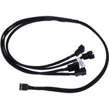 Phobya 1011110 intern strømkabel 0,6 m, Y-kabel Sort, 0,6 m, 4-pin PWM, Hanstik, Hunstik, Sort