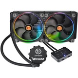 Thermaltake Water 3.0 Riing RGB 280 Processor Alt-i-en væskekøler 14 cm Sort, Vandkøling Alt-i-en væskekøler, 14 cm, 40,6 kubikfod/min., Sort