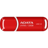 ADATA 32GB DashDrive UV150 USB-nøgle USB Type-A 3.2 Gen 1 (3.1 Gen 1) Rød, USB-stik Rød, 32 GB, USB Type-A, 3.2 Gen 1 (3.1 Gen 1), Hætte, 9 g, Rød