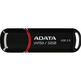 ADATA 32GB DashDrive UV150 USB-nøgle USB Type-A 3.2 Gen 1 (3.1 Gen 1) Sort, USB-stik Sort, 32 GB, USB Type-A, 3.2 Gen 1 (3.1 Gen 1), Hætte, 9 g, Sort