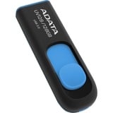 ADATA 64GB DashDrive UV128 USB-nøgle USB Type-A 3.2 Gen 1 (3.1 Gen 1) Sort, Blå, USB-stik Sort/Blå, 64 GB, USB Type-A, 3.2 Gen 1 (3.1 Gen 1), 90 MB/s, Glide, Sort, Blå